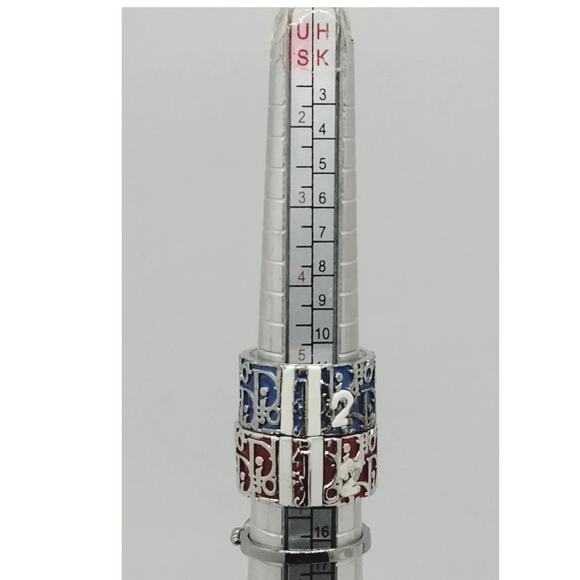 DIOR RING Trotter maroon red and silver. Excellent! U.S. size 6.625 (6 5/8) - Picture 9 of 9